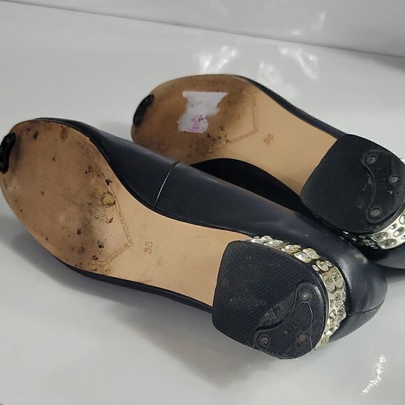 Dune London Black Gem Heeled Closed Toe Shoe - Picture 9 of 10